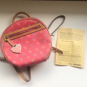 Vintage Dooney & Bourke Pink Logo Backpack